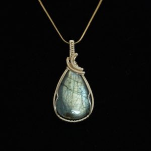 Bold Teardrop Labradorite Necklace