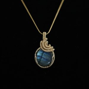 Green-Blue Labradorite Necklace