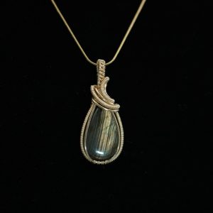 Petite Teardrop Labradorite Necklace