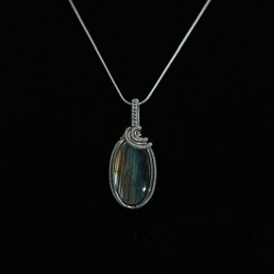 Delicate Marquise Labradorite Necklace